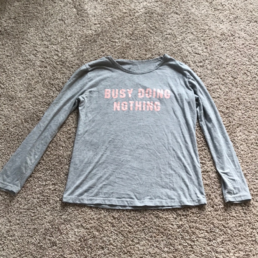 gray pajama sleep shirt